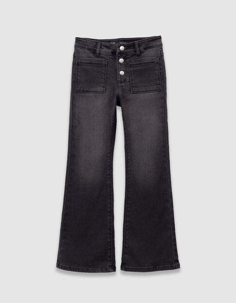 Grijze flare jeans zichtbare knopen Dames - IKKS