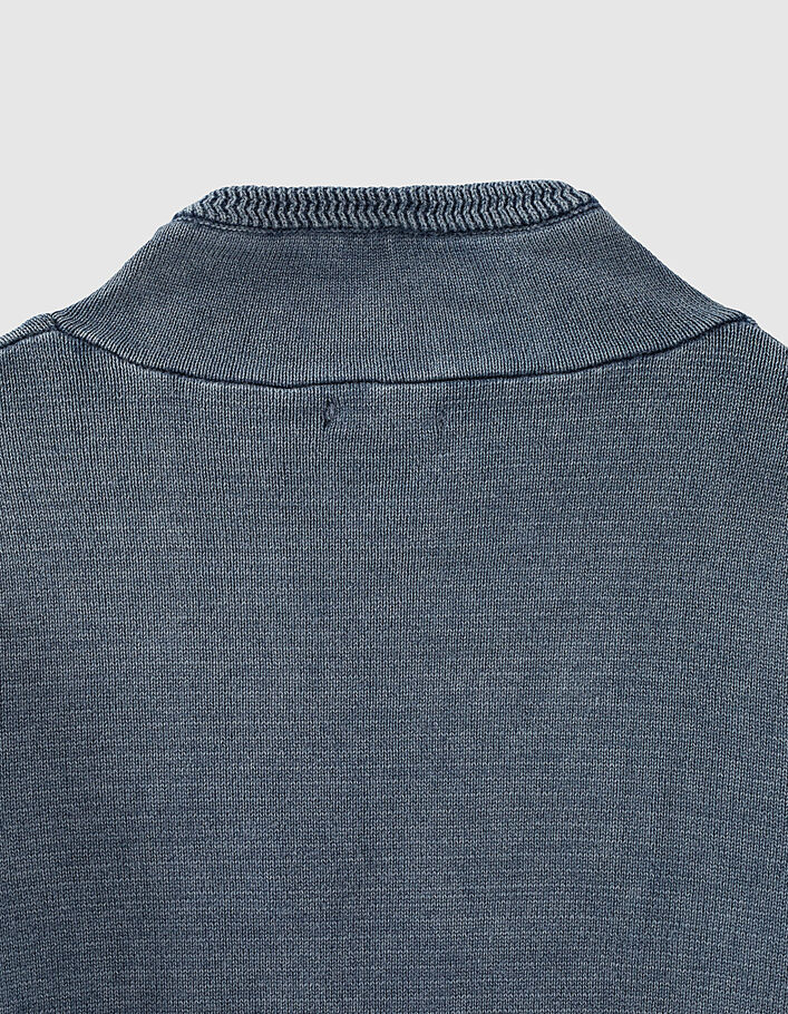 Boys’ storm sweater with zipped pocket & texture lettering - IKKS