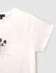 T-shirt blanc bi-mati&egrave;re dos dentelle fille-5