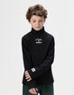 Zwart T-shirt lange mouwen rolkraag jongens-7