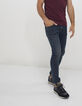 Blauwe slim herenbroek-2