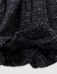 Girls’ black tweed-look mixed-fabric dress-5