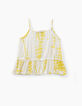 Girls’ medium yellow tie-dye and lace top-3
