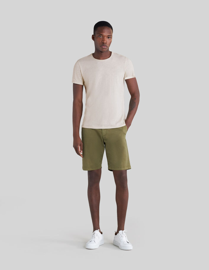 Men’s gesso organic cotton Essential round-neck T-shirt - IKKS