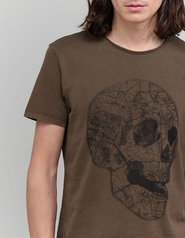 T-shirt laurel organic cotton skull-card Men-4