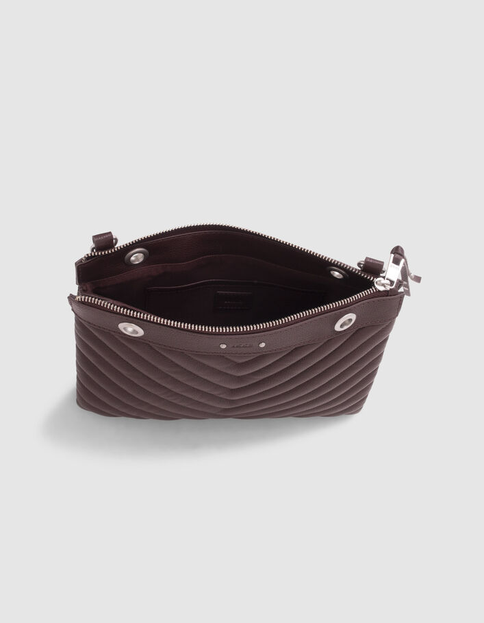 Women’s garnet leather 1440 Reporter clutch bag-6