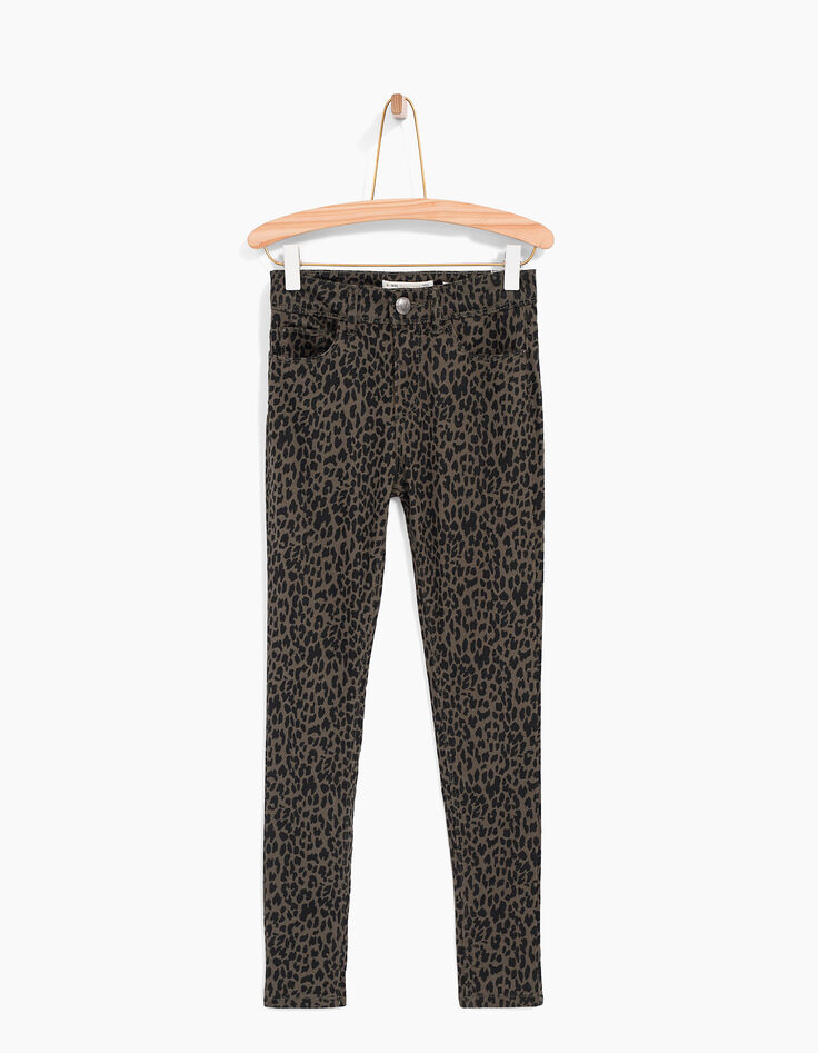Jean skinny léopard taille haute fille-2