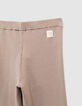 Pantalon flare beige tricot fille-8