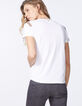 Tee-shirt blanc cass&eacute; coton biologique anneaux bijoux femme-3