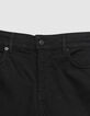 Zwarte slim jeans details vlechten opzij Dames-2