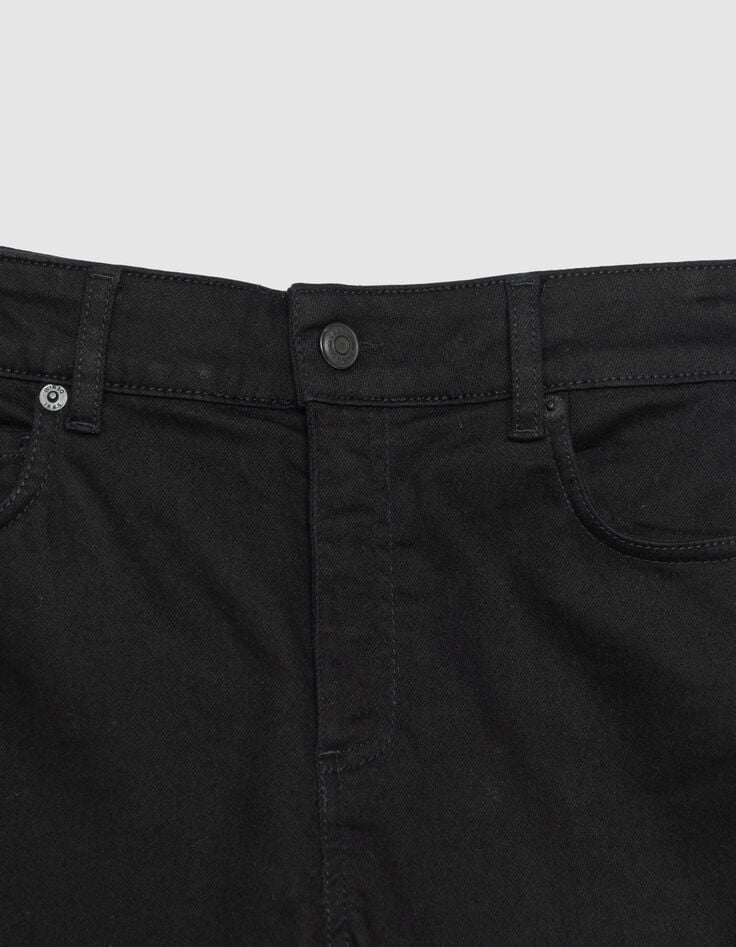 Zwarte slim jeans details vlechten opzij Dames-2 Zwarte slim jeans details vlechten opzij Dames-2