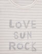 Girls’ ecru striped T-shirt-2