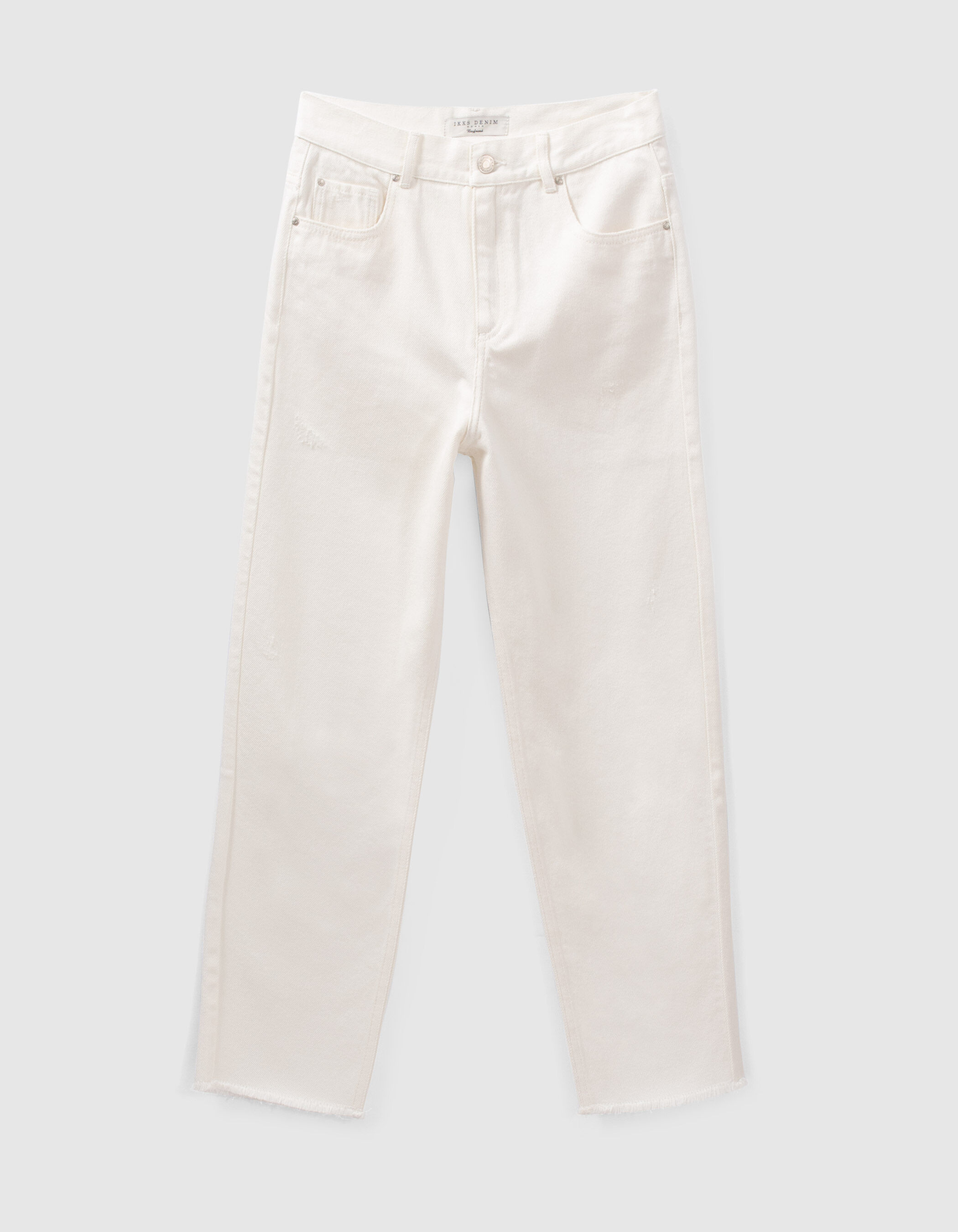 Jean boyfriend femme blanc on sale