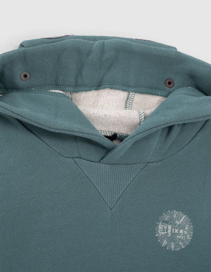 Sweater stone green met bril jongens -3