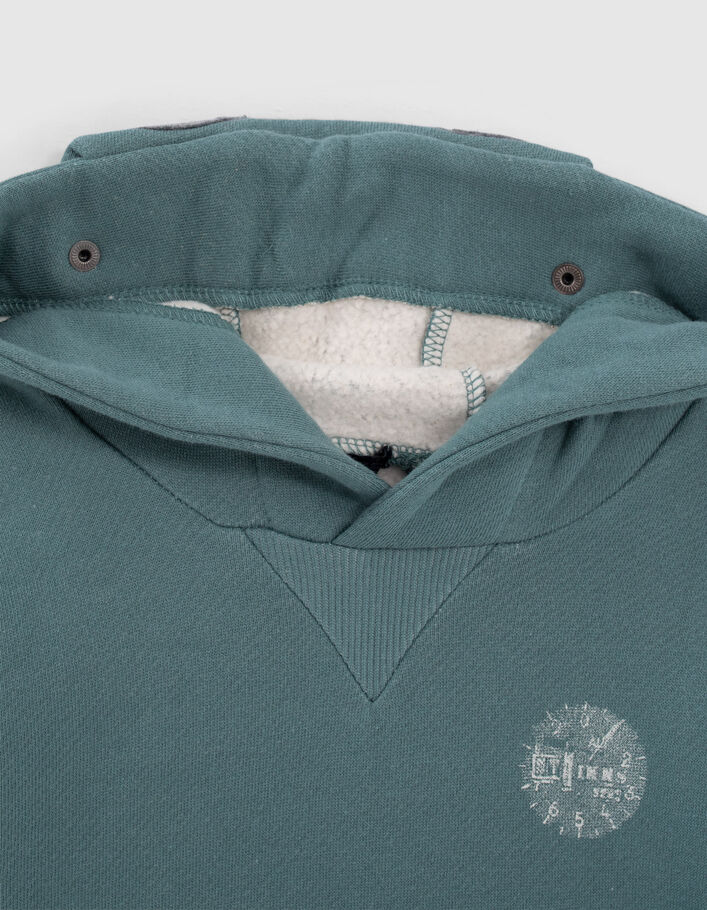 Boys’ stone green hoodie with goggles-3