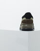 Men’s bronze material mix trainers-3