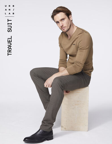 Men’s mink checked suit trousers - IKKS