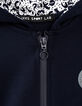 Cardigan sport navy avec doublure capuche imprimée fille-4