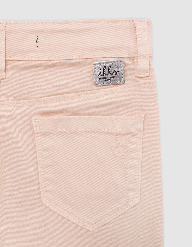 Vaqueros FLARE rosa waterless bolsillos parche ni&ntilde;a-5