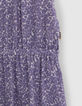 Ecru long dress LENZING™ ECOVERO™ mauve flowers girl-6