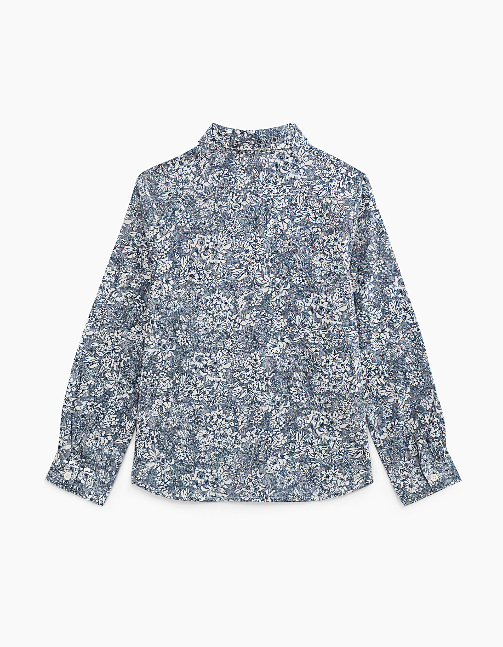 Boys indigo Liberty print shirt