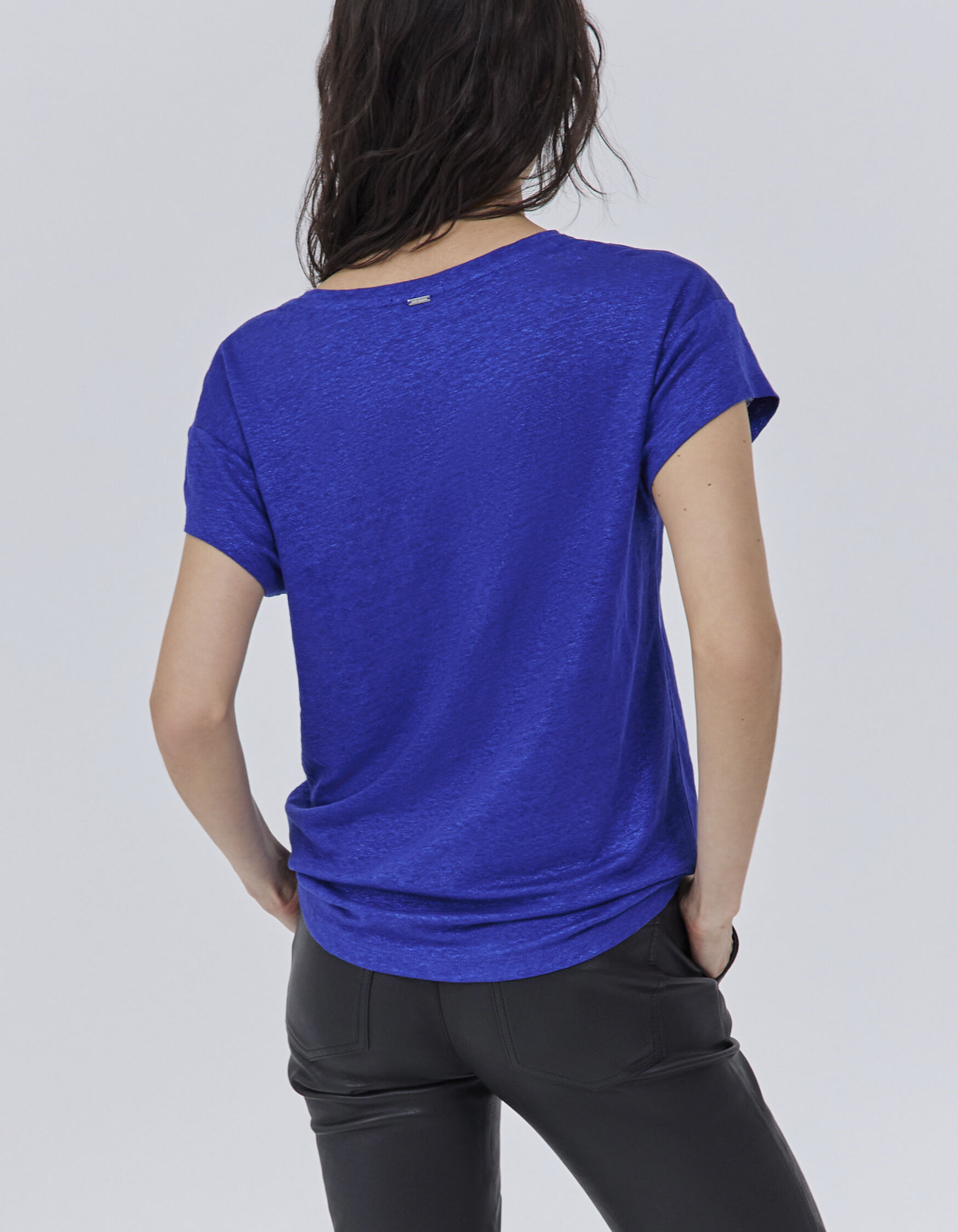 T shirt bleu electrique femme outlet