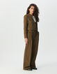 Women’s khaki gabardine short jacket-7