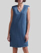 Weites, azurblaues Damenkleid aus Lyocell&reg;-2