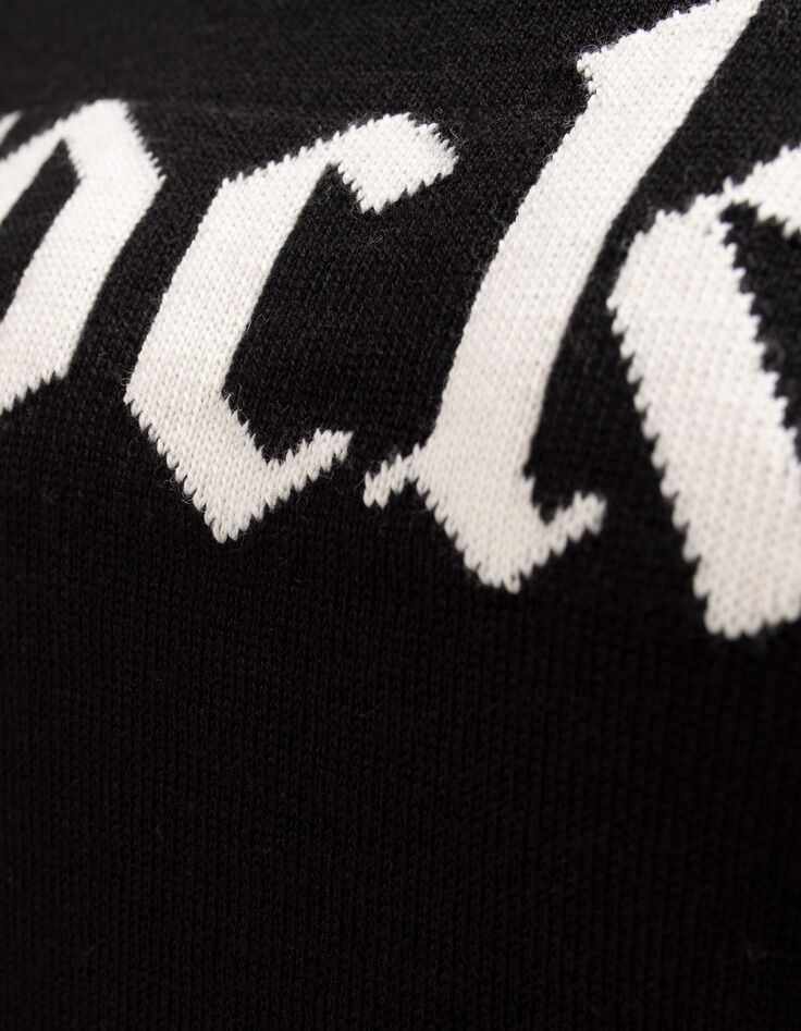 Women&rsquo;s black knit Rock slogan IKKS x DUVILLARD sweater-8