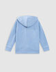 Sweat bleu à capuche motif soleil-lune garçon-5