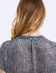Voile top metallic micro-panterprint dames-5