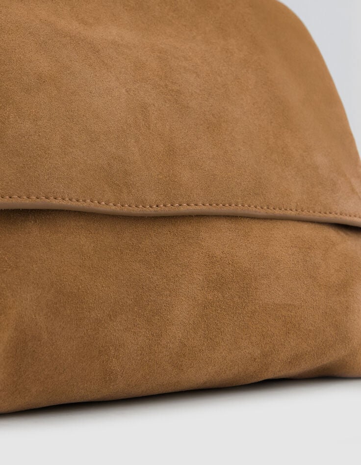 Messenger tas camel leer Fluwelen Dames-5