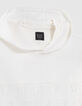 Sudadera blanco roto felpa piqué logo relieve niño-3