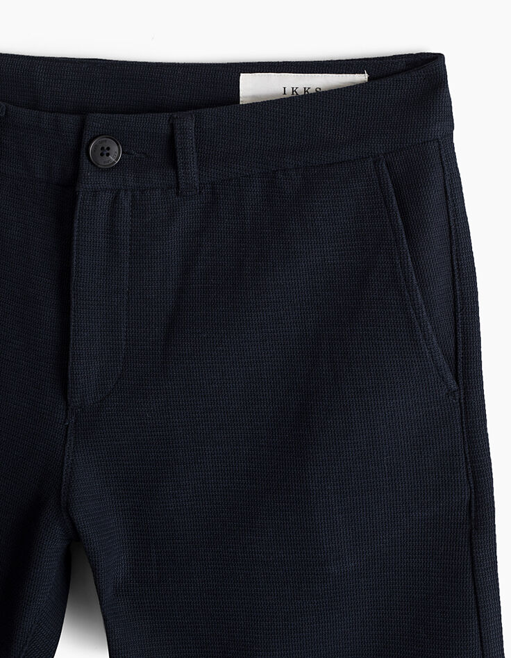 Men’s navy sweatshirt fabric sport chino Bermudas -3