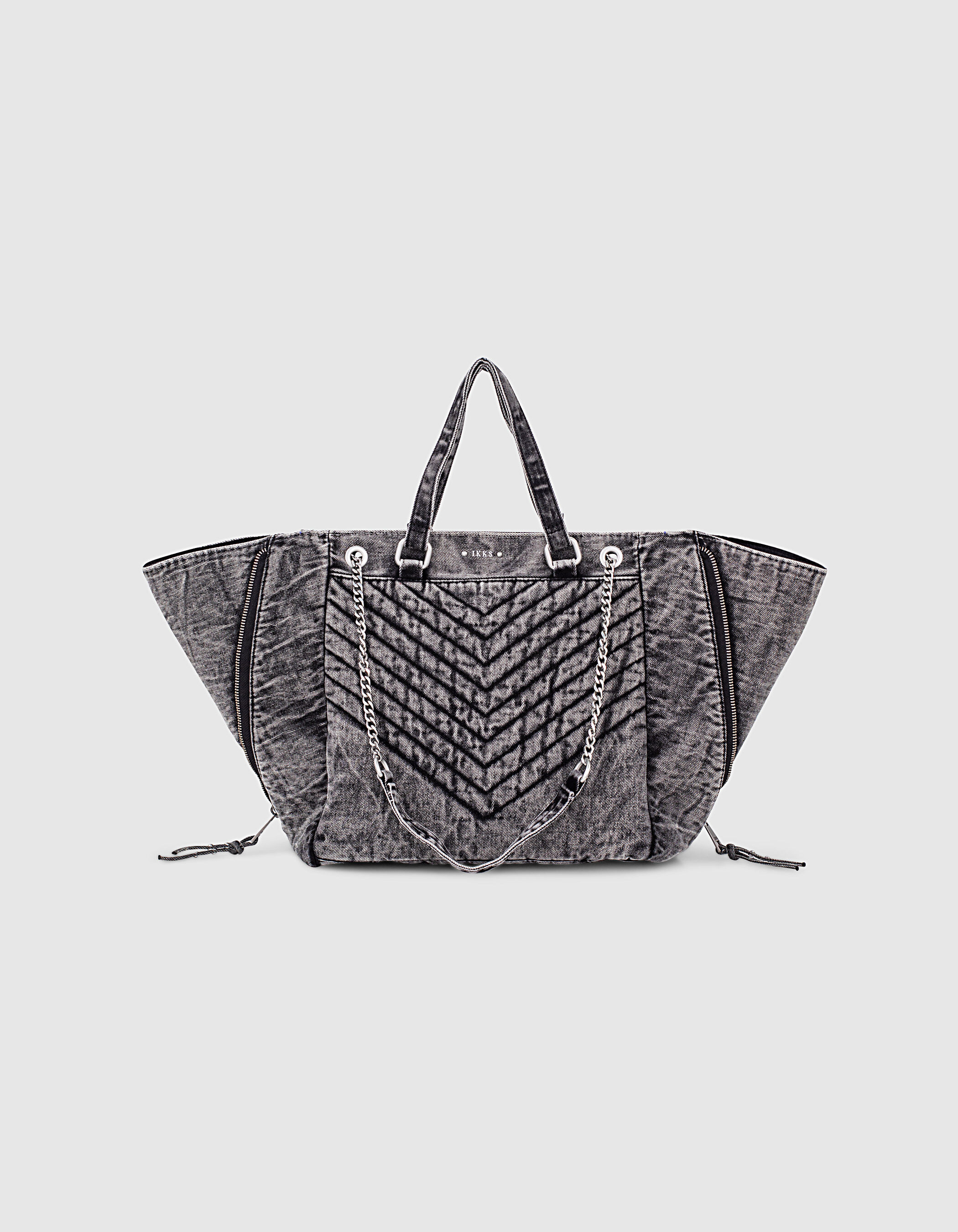 DENIM 1440 women's quilted chevron tote bag