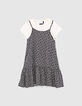 Robe 2 en 1 noire lys Ecovero® et T-shirt bio fille-3