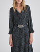 Lange blauwe jurk LENZING™ ECOVERO™ rock-luipaard Dames-2