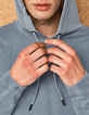 Blaugraues Herren-Kapuzen-T-Shirt-4