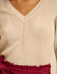 Pull dor&eacute; tricot lurex jeux de c&ocirc;tes I.Code-5