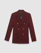 Women’s burgundy Milano knit suit jacket-5