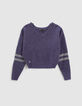 Jersey violeta cropped punto ni&ntilde;a-1