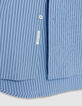 Men's EASY CARE slim blue striped shirt-9