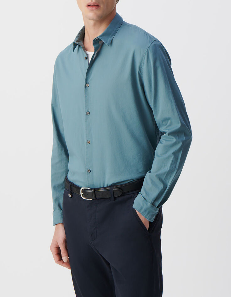 Camisa EASY naranja gasa algod&oacute;n hombre-2