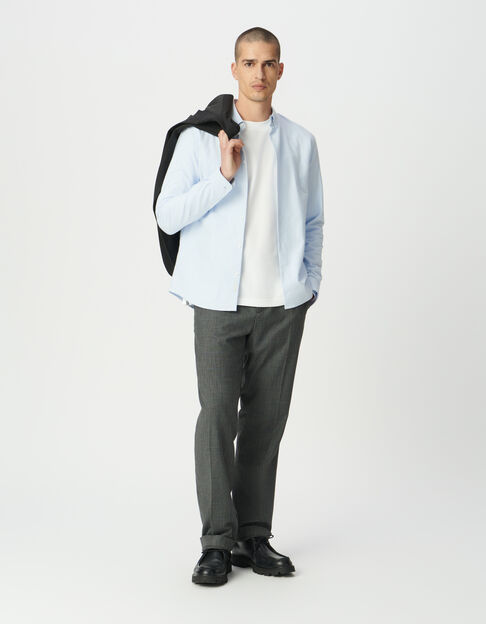 Chemise regular bleu ciel coton bio Homme - IKKS