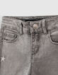 Grijze skinny jeans met grafische sjaal meisjes-5