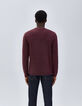 Men’s burgundy fluffy knit jumper-3