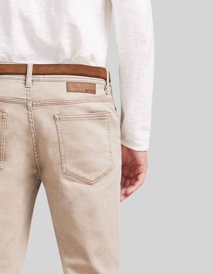 Vaqueros SLIM beige WATERLESS Damian hombre-5