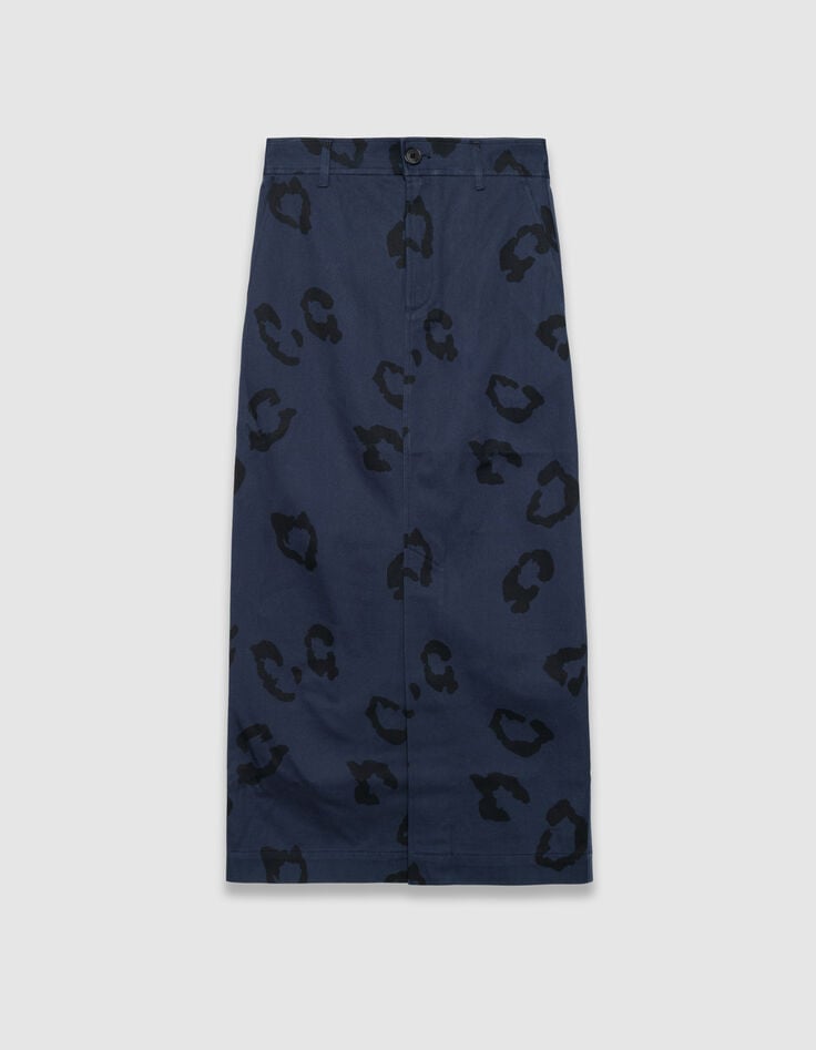 Falda larga lápiz azul marino jaguar mujer-6 Falda larga lápiz azul marino jaguar mujer-6