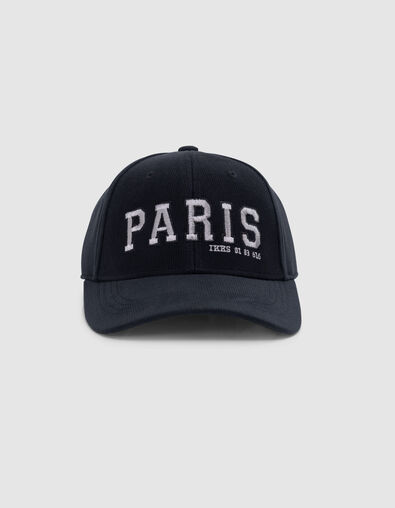 Men's embroidered corduroy navy cap - IKKS