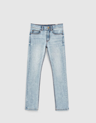 Jean skinny faded blue usures placées garçon - IKKS